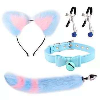 Sex animal ears fox headband sexy suit men s and women s utensils sex toys metal sex underwear
