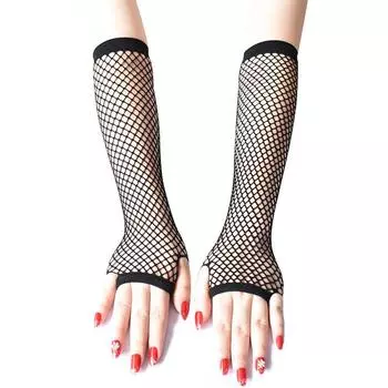 Секс-аксессуары, черные сетчатые перчатки, ночное женское танцевальное представление, сетчатые перчатки соблазна 5049 one size fits all чёрный