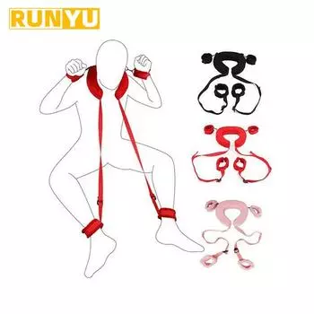 Секс-бондаж для взрослых, манжеты на запястье, лодыжке, фетиш-ограничения, секс-игрушки БДСМ 18+