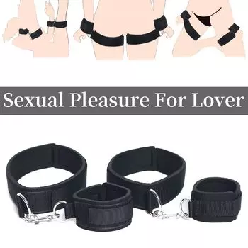 Секс-бондаж, наручники на запястья и бедра, набор ограничителей БДСМ, секс-игрушки для женщин с регулируемыми ремнями для ног, наручники для пар, начинающая игра SM