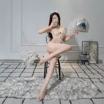 Секс чистая одежда SM страсть бант чулки подтяжки открытая промежность можно порвать вручную нижнее белье one size fits all