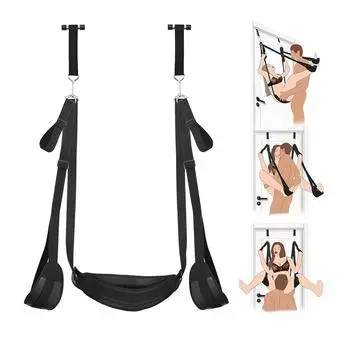 Секс-дверь-качалка БДСМ Мебель Пары Секс-флирт Набор Страпон Регулируемые ремни Подвесные дверные наручники Ограничители для ног Расширитель Секс-игрушки для мужчин