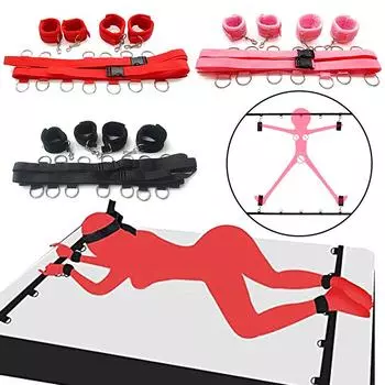 Секс фетиш игры для взрослых S&M пары эротический бондаж набор кровать наручники секс инструменты ремень