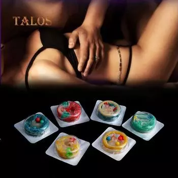 Секс-игрушка для взрослых, латексный массажер с точками, стимуляция точки G, смазанный презерватив для взрослых 1Pcs