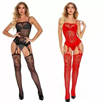 Секс игрушки Бесшовный комбинезон Чулки Секс Взрослый Фетиш Обтягивающий секс 18 Пижамы Полное тело Сексуальное белье Открытая промежность эротическое белье within 70KG