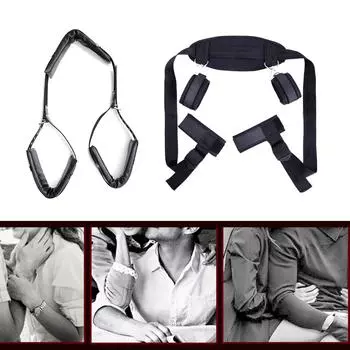 Секс-игрушки Бондаж Ноги Ограничения БДСМ Регулируемые бедренные стропы и наручники Бондажное снаряжение Ограничения Наборы Секс SM Ремни 2