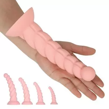 Секс-игрушки для мужчин и женщин, анальная пробка, массажер простаты, товары для секса, вагинальный стимулятор с сильной присоской, силиконовый фаллоимитатор с шариками S