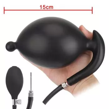 Секс-игрушки для мужчин и женщин, массажер простаты для точки G, надувная расширяемая анальная пробка, анальная пробка, дилдо, насос, расширитель ануса Black