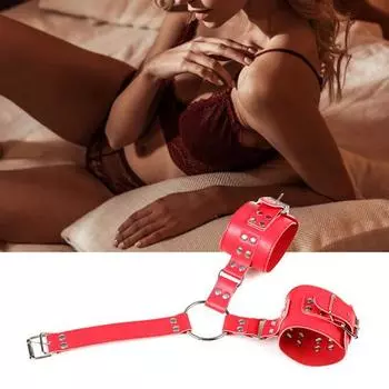 Секс-игрушки для связывания рук и шеи. Уютный комплект для связывания. Регулируемые наручники для связывания. Ограничения под кровать. Игрушка для взрослых.