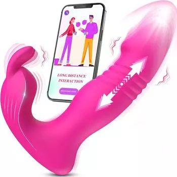 Секс-игрушки для взрослых, приложение с дистанционным управлением, носимый вибратор, игрушки для взрослых с вибрирующими кроличьими ушками