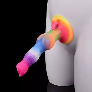 Секс игрушки для женщин Большой Узел Животное Пенис пенис дилдо реалистичные секс игрушки Толкающий Мягкий Силикон Собака Коллекция YC2143