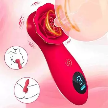 Секс-игрушки Rose, Вибрирующая роза для взрослых и женщин, Секс-игрушки для пар, Вибратор для женских клиторальных сосков, Стимулятор клитора для женщин