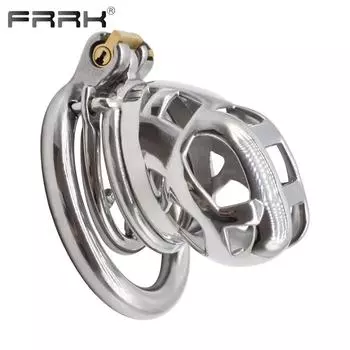 Секс-игрушки Секс-игрушка Маленькая Mamba Мужской целомудрие Устройство Металлическая клетка для члена с защитой от выпадения пениса Скрытые кольца для пениса для мужчин целомудрие