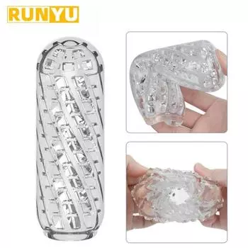 Секс-игрушки в виде чашки для мужчин, взрослые упражнения на выносливость, устройство для мужской мастурбации, мягкая киска, прозрачная вагина, секс-шоп 1pc