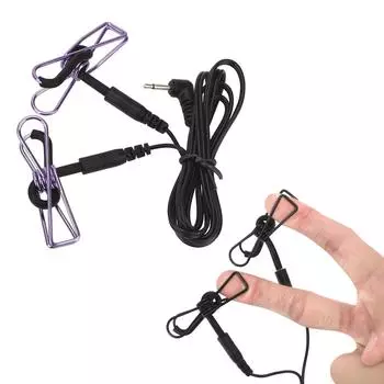 Секс-инструменты для пар Клипсы для половых губ Клипсы для сосков Электрошоковые зажимы для сосков Электромассажер для груди Секс-игрушки для женщин Black