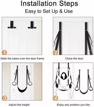 Секс-качели над дверью с мягким сиденьем и подушкой для ног, подвесная подушка для взрослых, качели на дверь с раздельным ремнем для ног, секс-игрушки для пар