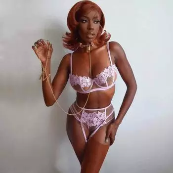 Секс комплект из трех предметов Hollow сексуальный новый секс комплект нижнего белья из трех предметов L