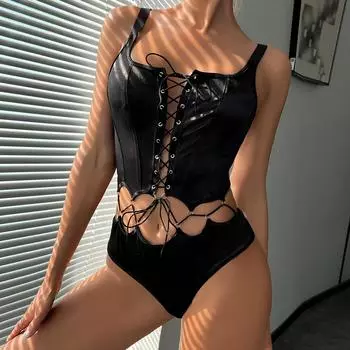 Секс костюм женский сексуальный перекрещивающиеся бретели нижнее белье съемный два носить новинка S