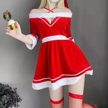 Сексуальное нижнее белье рождественский день сексуальное соблазнение униформа флирт горячая постель страсть 9 One size