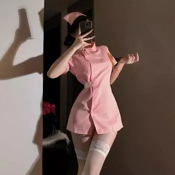 Сексуальное нижнее белье костюм медсестры чистое желание постель косплей сексуальная униформа костюм соблазнение костюм на хэллоуин Average size (80-60kg)