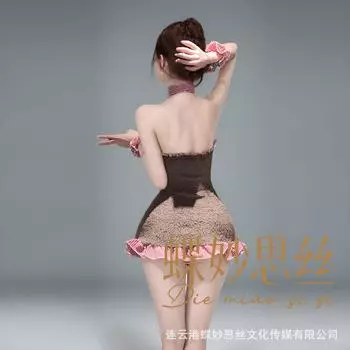 Сексуальное женское белье, сексуальный халат для кровати, топ-труба, плюшевый мультяшный милый, двумерные красотки One size