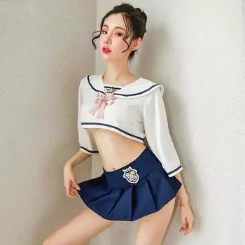 Сексуальное милое аниме белье в стиле JK, школьная форма, соблазнение, костюм для косплея, женский average size 80-60kg
