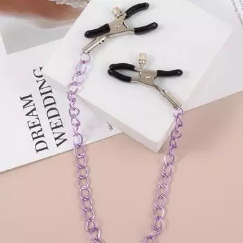 Sex milk clip chain, sex toy breast chain, women s sex fun products, thin chain clip.