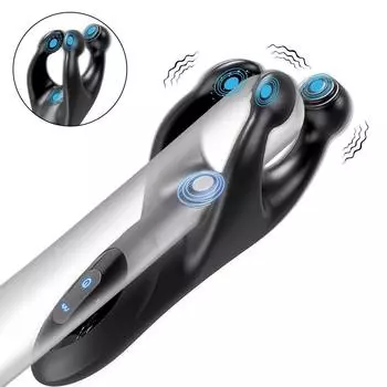 Секс-мужской тренажер для пениса, тренажер для эякуляции, стимулятор головки, массажер, вибратор для задержки для мужчин, оборудование для мужской мастурбации, яички