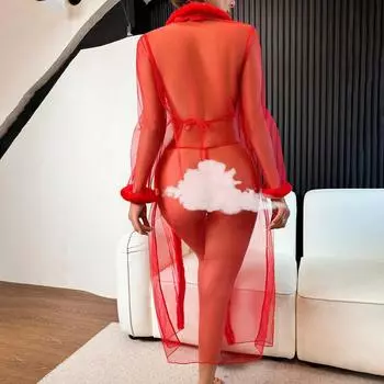 Секс нижнее белье кружево сетка перспектива сексуальное веселье большое платье сексуальный длинный костюм S