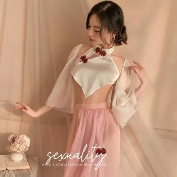 Секс нижнее белье перспектива страсть антиквариат Дуньхуан искушение кровать Ханьфу бесплатная одежда карман на животе пижама секс одежда женщины average size