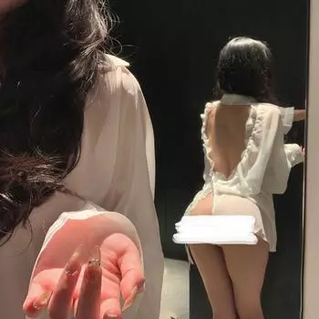 Секс нижнее белье шифон перспектива бойфренд ветер рубашка униформа соблазн костюм ночной клуб протекающий назад пижама женщины average size [can wear 80-65kg]