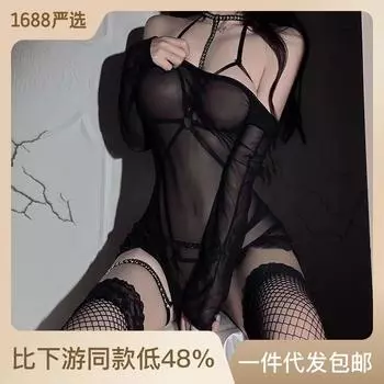 Секс нижнее белье униформа соблазн молоко еда открытый большой размер толстый мм сексуальный бедра обернутая ночная рубашка чистое желание ветер горничная костюм F [80-60 kg]