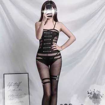 Секс нижнее белье женское сексуальное открытое снаряжение бесплатно прозрачное милое искушение комбинезон Hardcover (80-65kg)