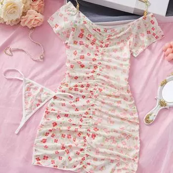 Секс ночная рубашка подтяжки узкая юбка сексуальная перспектива сетка весело S