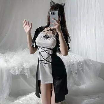 Секс школа игра цвета платье горничная муж и жена постельное белье костюм горничной average size