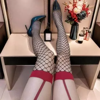 Сексуальные чулки с подвязками в сетку, соблазнение, большой размер, ручной разрыв, черный шелк, страсть, сексуальные для кровати, горячий флирт Hardcover