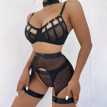 Sex suit perspective fishing net garter mesh strap large size sexy one size fits all