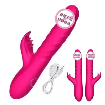 Секс-товары для взрослых Зарядка Выдвижные Сменные Бусины Вибрирующий Вибратор Копье Устройства Для Женской Мастурбации Массажная Палочка Веселье Rose Red /Bags