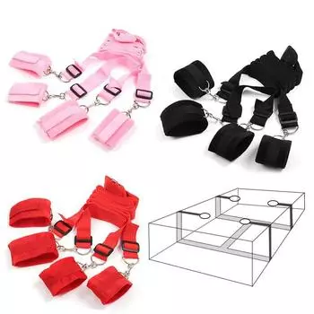 Sex toys Sex aids Bed straps Hands and feet bondage Classic black flirting webbing