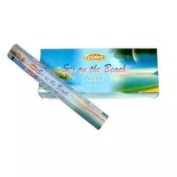 Секс Тридев Агарбатти на пляже с ароматическими палочками | Шестиугольная серия | Аромат | Преданный | 3 шт * 20 г для пуджи/поклонения