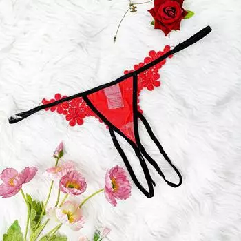 Секс трусики бисер цепочка сексуальная вышивка кружево соблазнение сексуальные трусики секс 1XL