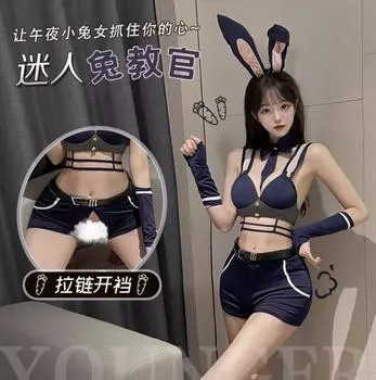 Сексуальное нижнее белье новое сексуальное бесплатное знакомство халат костюм кролика униформа инспектора соблазнительная униформа One size