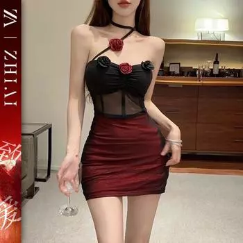 Сексуальное нижнее белье, новая сексуальная пижама, высококачественная пижама, роскошные майки на бретелях, юбки-карандаш можно носить как верхнюю одежду, сексуальная униформа average size [80-60kg]