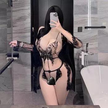 Сексуальное нижнее белье страсть горячее искушение пижама кружево сетка прозрачный жемчуг без вышивка бабочки average size 80-60kg