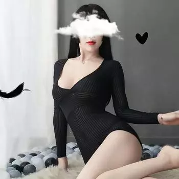 Сексуальное нижнее белье перспектива женское с низким вырезом одежда секретаря новое сексуальное искушение с длинным рукавом эластичные полоски one size fits all