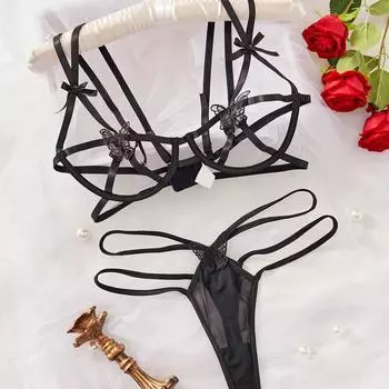 Сексуальный комплект нижнего белья Горячий бюстгальтер Трусики Дизайн Сексуальное нижнее белье S