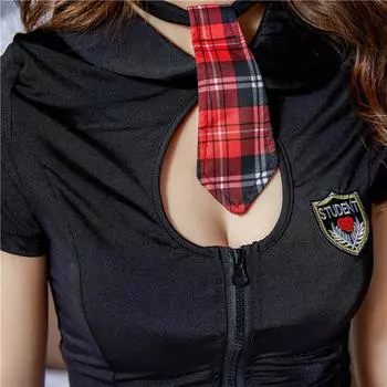 Сексуальное нижнее белье, сексуальная открытая спина, горничная, перспектива, трехточечные принадлежности, униформа, костюм страсти, красивая спина One size