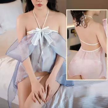Сексуальное нижнее белье Сексуальный Флэш Холтер Бабочка Подвязочное Платье Униформа Страсть Свободный Стример Костюм One Size