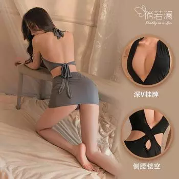 Сексуальное нижнее белье, сексуальная юбка на бедрах, горячая страсть, полый крест, шнуровка, клубный костюм-униформа one size fits all