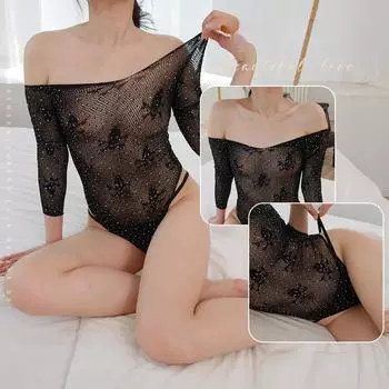 Сексуальное нижнее белье, Сексуальная горячая ромбовидная сетка, Свободное от страсти, Прозрачное искушение, Страстный цельный костюм желания One size
